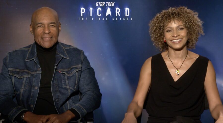 Da sinistra: Michael Dorne e Michelle Hurd intervistati per “Star Trek: Picard 3”. Credits: Tvserial.it.