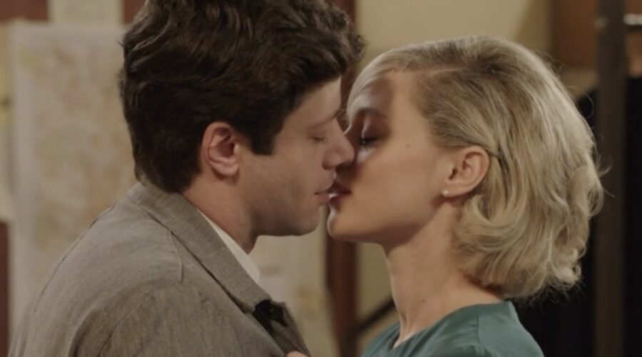 Da sinistra: Gabriele Anagni (Alfredo Perico) e Francesca Del Fa (Irene Cipriani) in una scena della puntata 122 de 