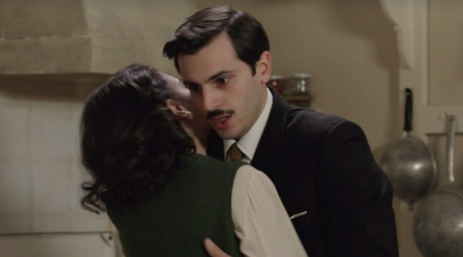 Da sinistra: Chiara Russo (Maria Puglisi) e Elia Tedesco (Vito Lamantia) in una scena della puntata 127 de 