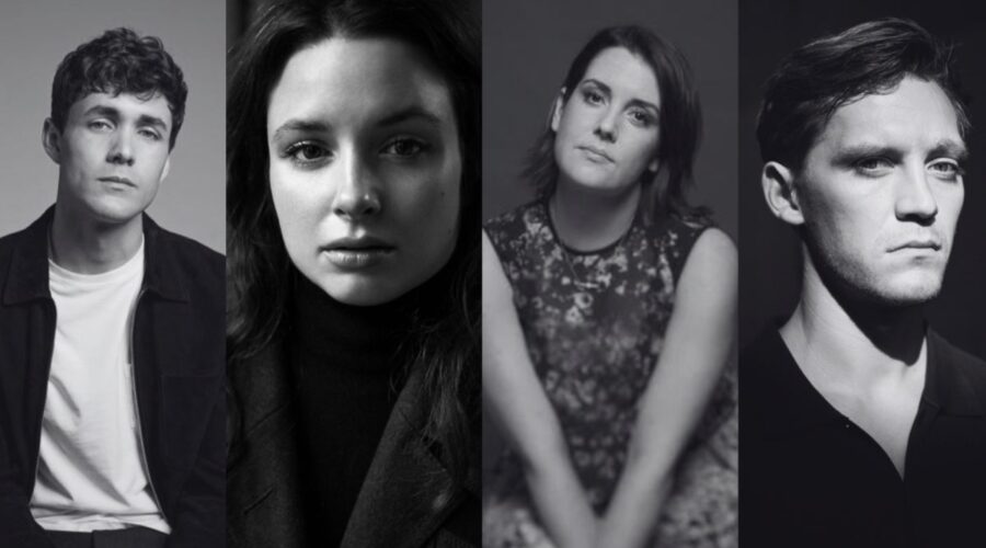 Da sinistra: Jonah Hauer-King, Anna Próchniak, Melanie Lynskey e Jonas Nay. Credits: Sky Italia.