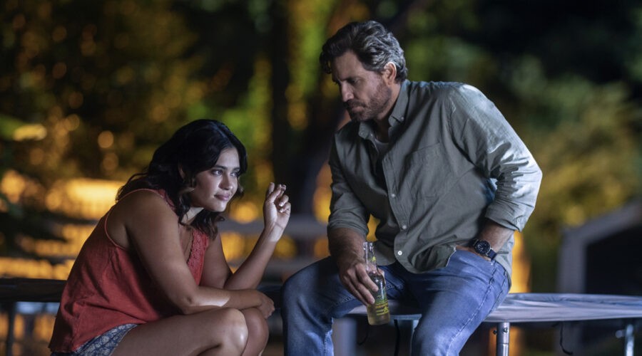 Otmara Marrero As Patsy, Edgar Ramírez As Mike Valentine In Episode 101 Of Florida Man Credits Jackson Lee Davis Netflix