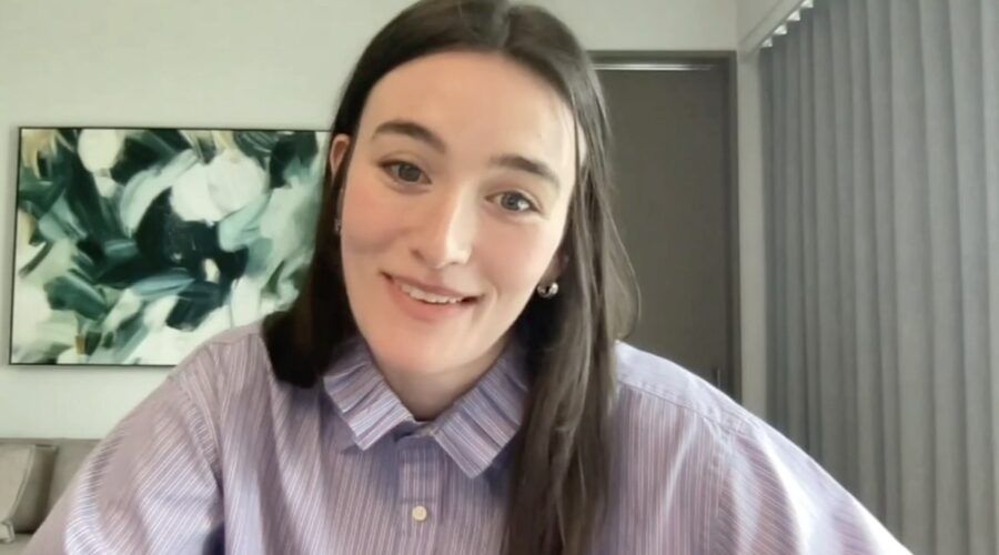 Sarah Pidgeon nell'intervista per “Le piccole cose della vita”. Credits: Tvserial.it/Disney.