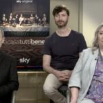 Da sinistra in alto: Riccardo Moneta, Valerio Aprea e Paola Sotgiu intervistati per “A casa tutti bene - Seconda stagione”. Credits: Tvserial.it.