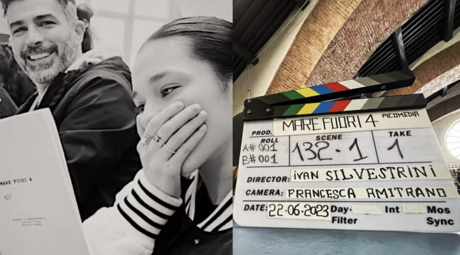 Da Sinistra Maria Esposito E Carmine Recano Sul Set Di Mare Fuori 4 Credits Via Instagram