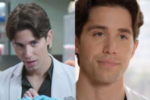 Brandon Larracuente in due catture schermo della sesta stagione di “The Good Doctor”. Credits: Instagram/@thegooddoctorabc.