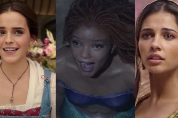 da sinistra emma watson, halle bailey e namoin scott nei live action disney credits disney plus