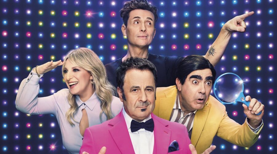 Elio, Katia Follesa, Pintus e il Mago Forest sono i giudici di “LOL Talent Show: Chi fa ridere è dentro”. Credits: Prime Video.