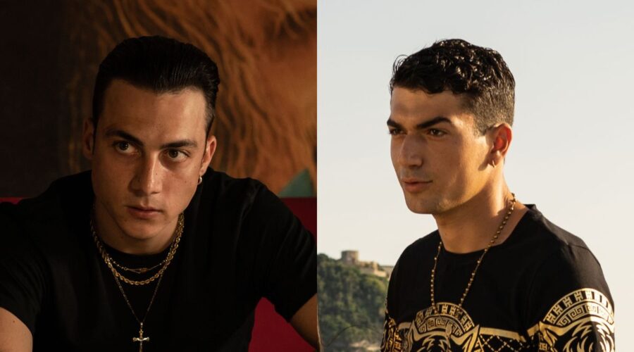 Da sinistra: Edoardo Conte (Matteo Paolillo) e Ciro Ricci (Giacomo Giorgio) in due scene della terza stagione di “Mare Fuori”. Credits: Rai.