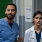 Da sinistra: Ryan Eggold (Max Goodwin) e Janet Montgomery (Lauren Bloom) in una scena del quarto episodio di “New Amsterdam 5”. Credits: Universal TV/RTI Mediaset.