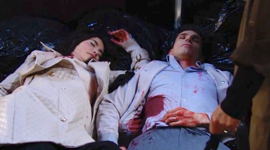 Finn è morto davvero in “Beautiful”? Un fotogramma della sparatoria. Credits: BBL Distribution/Mediaset.