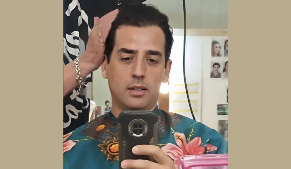 Luca Ferrante sul set de 