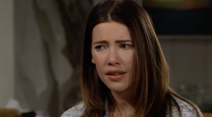 Da sinistra: Jacqueline Macinnes Wood (Steffy Forrester) in un fotogramma di “Beautiful”. Credits: BBL Distribution/RTI Mediaset.