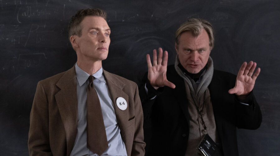 Cillian Murphy E Christopher Nola Sul Set Di Oppenheimer Credits Universal Pictures