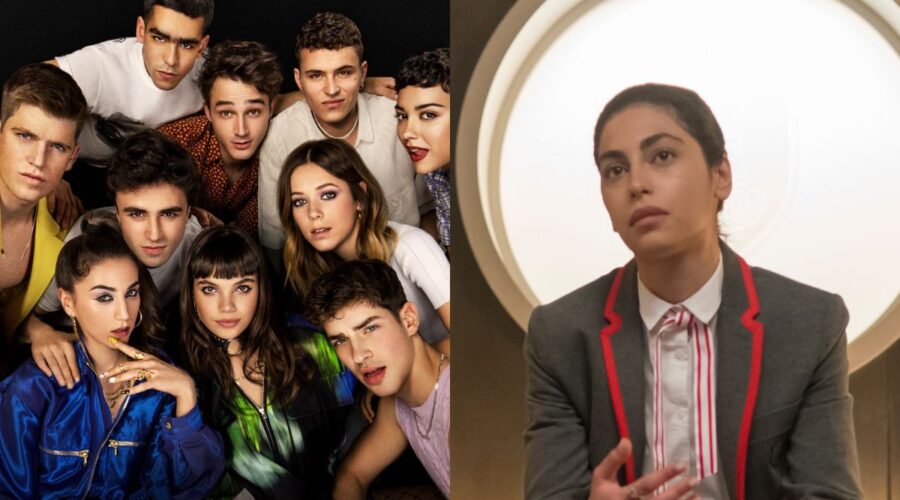 Da sinistra: il poster di “Elite 4”. A destra: Nadia nella prima stagione. Credits: Netflix/Manuel Fernandez-Valdes/Netflix.