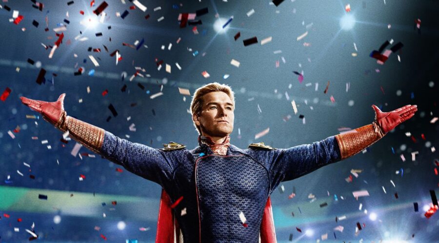 Homelander nel teaser poster della quarta stagione di “The Boys”. Credits: Prime Video.