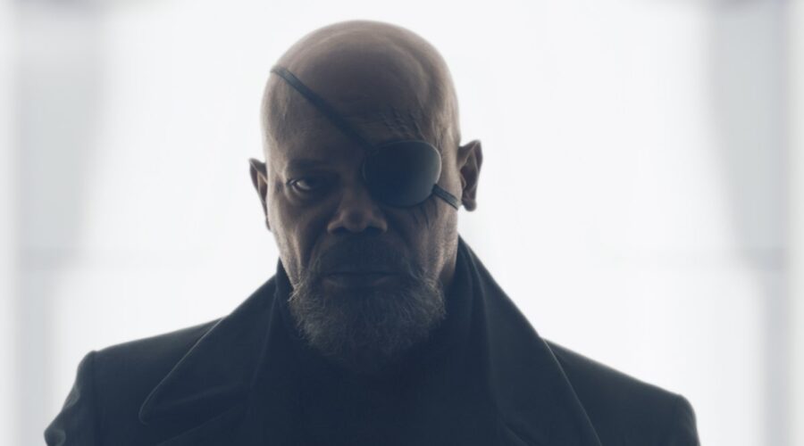 Samuel L. Jackson interpreta Nick Fury in “Secret Invasion”, la serie tv Marvel Studios. Credits: Disney+.