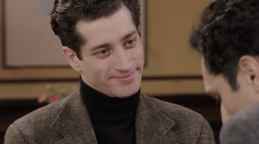 Da sinistra: Moisè Curia (Marco Di Sant'Erasmo) e Alessandro Tersigni (Vittorio Conti) in una scena nella puntata 139 de 