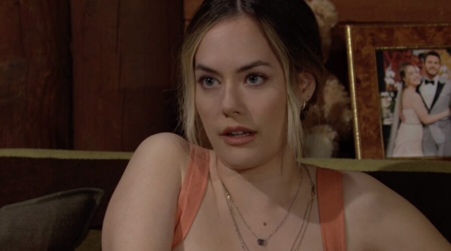 Annika Noelle (Hope Logan) in un fotogramma di “Beautiful”. Credits: BBL Distribution/RTI Mediaset.