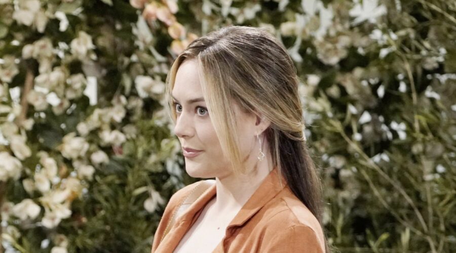 Annika Noelle (Hope Logan) in una scena di “Beautiful”. Credits: BBL Distribution/RTI Mediaset.