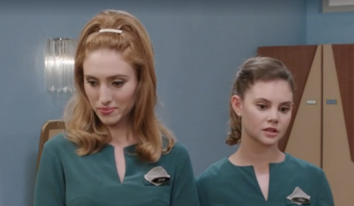 Da sinistra: Ilaria Maren (Delia Bianchetti) e Elvira Camarrone (Clara Boscolo) in una scena della puntata 7 de 