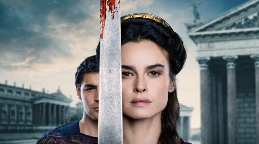 Un particolare dal poster della seconda stagione di “Domina”. Credits: Sky Italia.