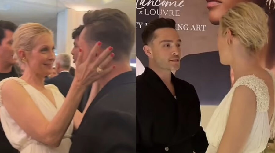 Ed Westwicke Kelly Rutherford Alla Paris Fashion Week Credits Screenshot Via Tiktok