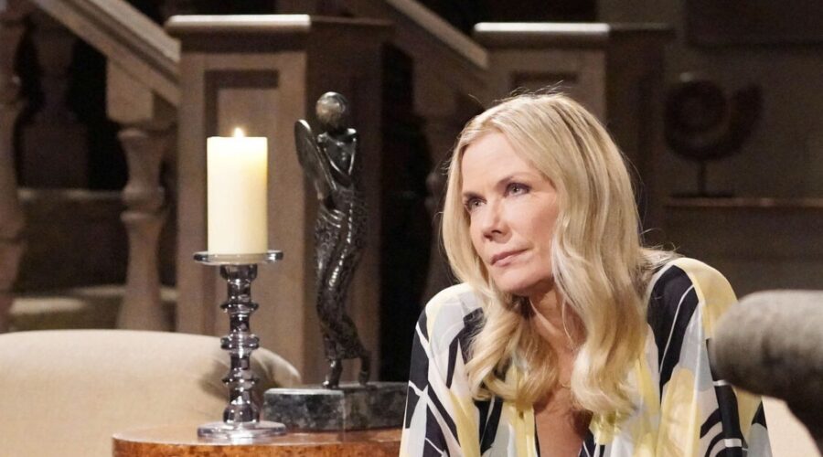 Katherine Kelly Lang (Brooke Logan) in una scena di “Beautiful”. Credits: BBL Distribution/RTI Mediaset.