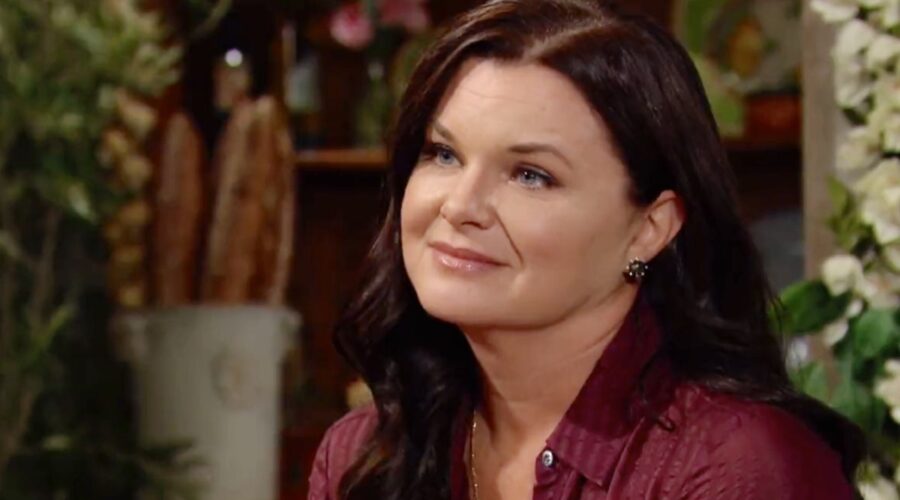 Heather Tom in un'immagine di “Beautiful”. Credits: BBL Distribution/Twitter.