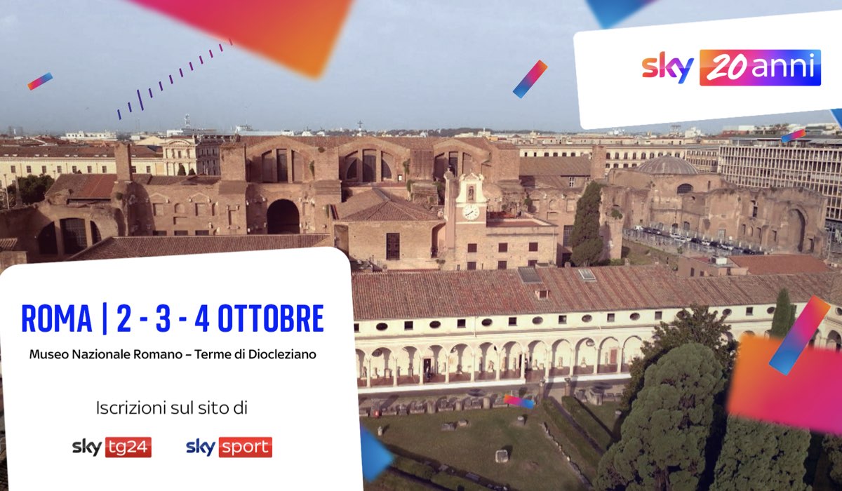 Sky, 20 anni in Italia: un grande evento il 2, 3 e 4 ottobre 2023