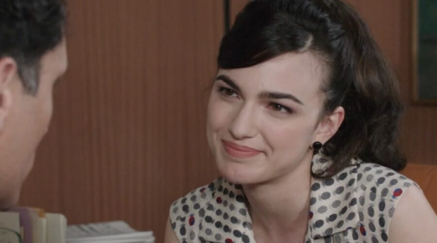 Da sinistra: Alessandro Tersigni (Vittorio Conti) e Barbara Venturato (Diletta D'Ambrosio) in una scena de 