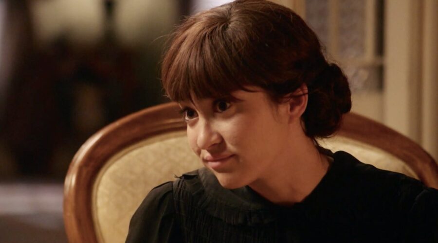 Catalina de Luján interpretata da Carmen Asecas in un fotogramma de “La Promessa”. Credits: RTVE/Mediaset Infinity.