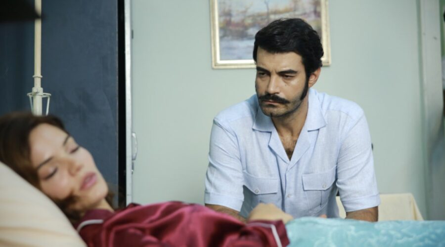 Da sinistra: Hilal Altinbilek (Züleyha) e Murat Ünalmis (Demir) in “Terra Amara”. Credits: RTI Mediaset.