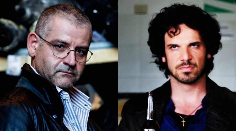 Da sinistra: Fortunato Cerlino e Francesco Montanari in “Gomorra” e “Romanzo Criminale”. Credits: Emanuela Scarpa/Sky Italia.