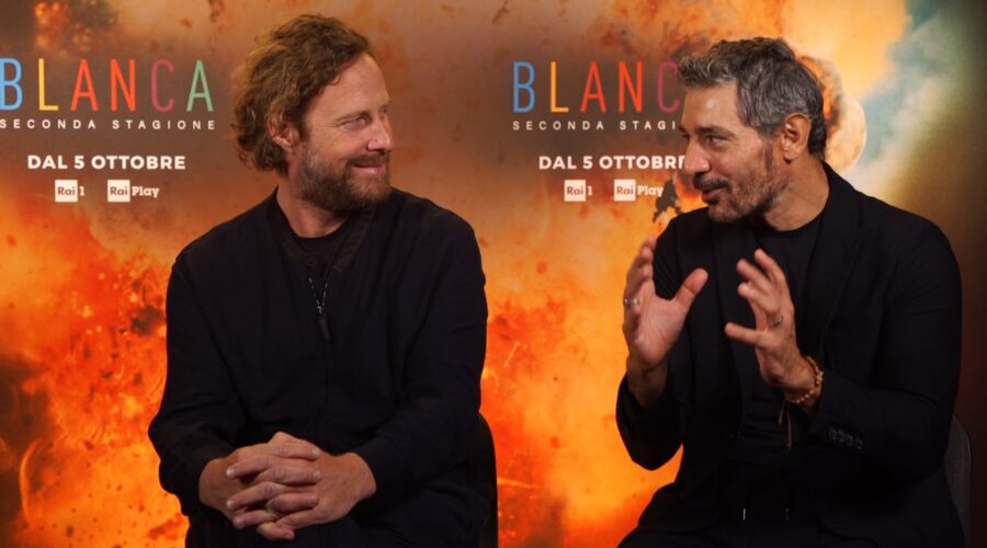 Da sinistra: Jan Maria Michelini (Regista) e Giuseppe Zeno (Michele Liguori) in un frame dell'intervista rilasciata a Tvserial.it su