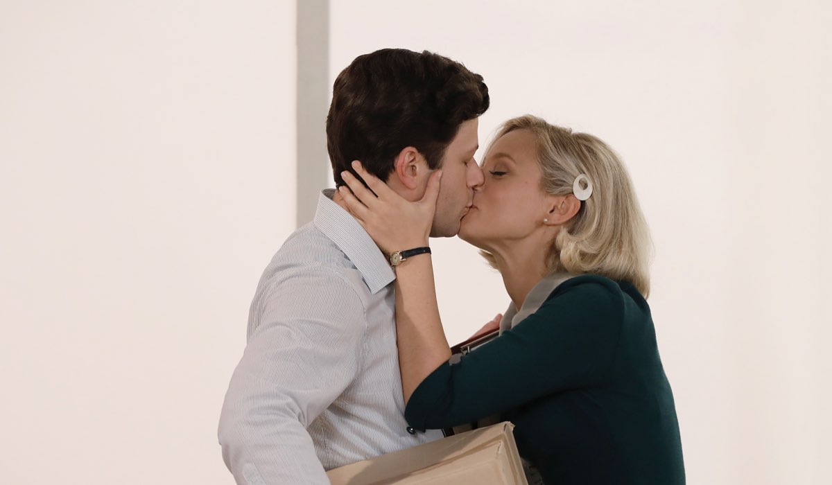 Da sinistra: Gabriele Anagni (Alfredo Perico) e Francesca Del Fa (Irene Cipriani) in una scena de 