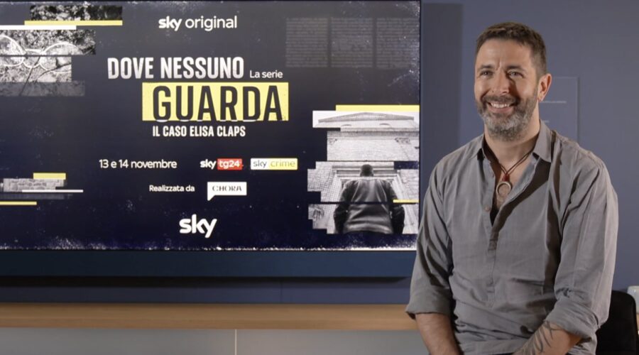 Pablo Trincia nell'intervista a Tvserial.it per “Dove nessuno guarda - La serie”. Credits: Tvserial.it.