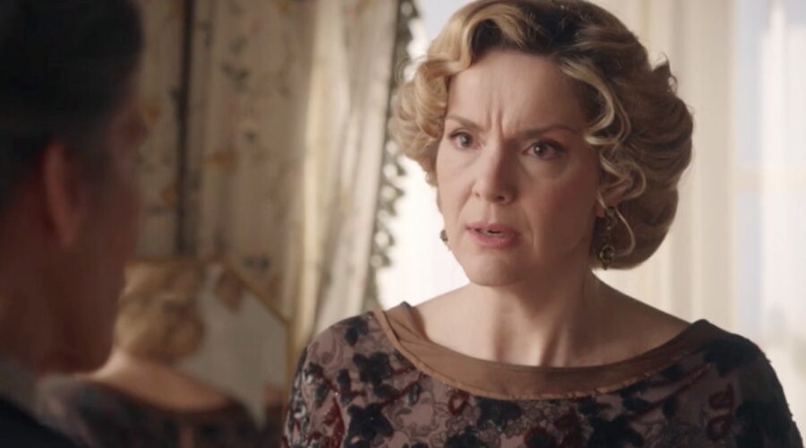 Eva Martín (Cruz Ezquerdo) in una scena de “La Promessa”. Credits: Cattura schermo/Mediaset Infinity.