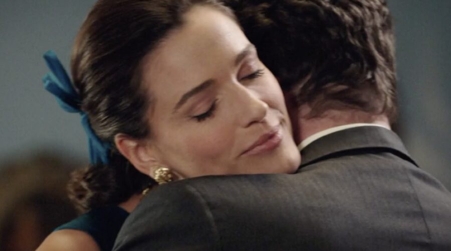 Da sinistra: Chiara Baschetti (Matilde Frigerio Di Sant'Erasmo) e Flavio Parenti (Tancredi Di Sant'Erasmo) in una scena della puntata 45 de 