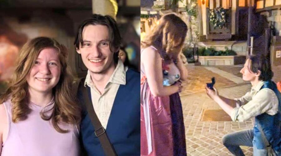 Da sinistra: Jessica e Jared Gilmore, il piccolo Henry di “Once Upon a Time” si sposa. Credits: Instagram.