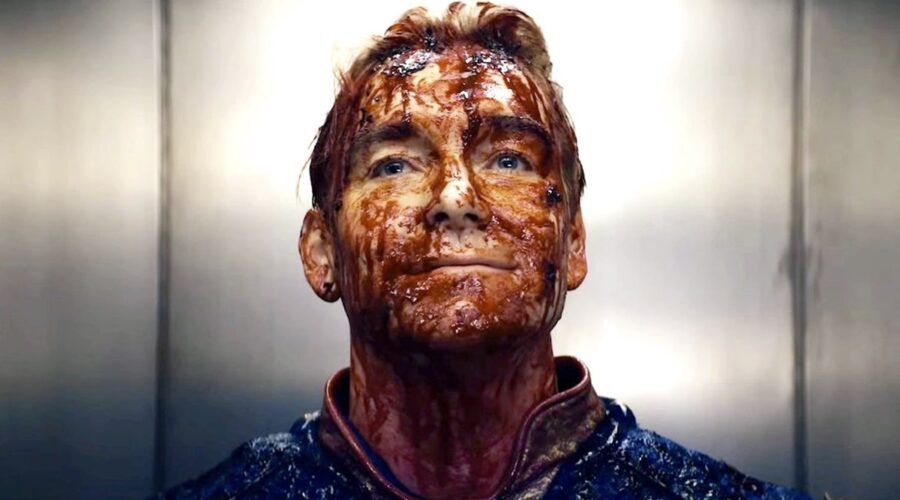 Homelander (Antony Starr) in un fotogramma del trailer della quarta stagione di “The Boys”. Credits: Prime Video.