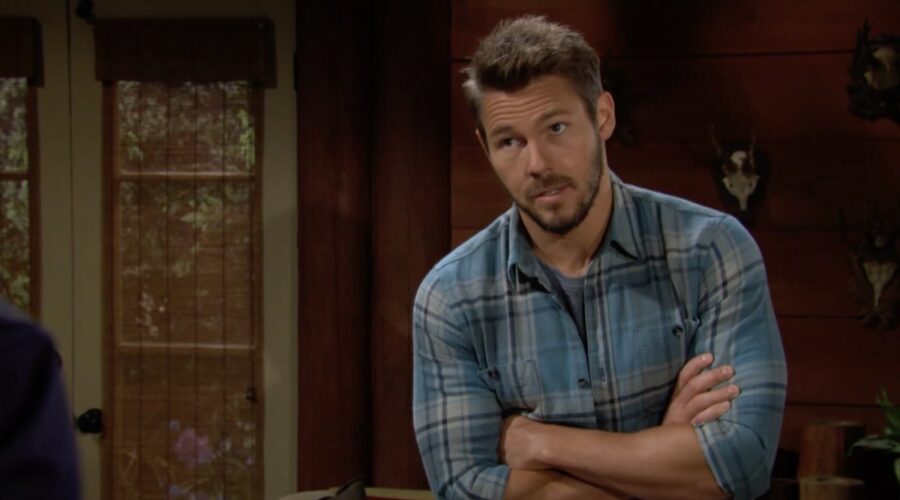 Scott Clifton (Liam) in un fotogramma di “Beautiful”. Credits: Cattura schermo/Mediaset Infinity.