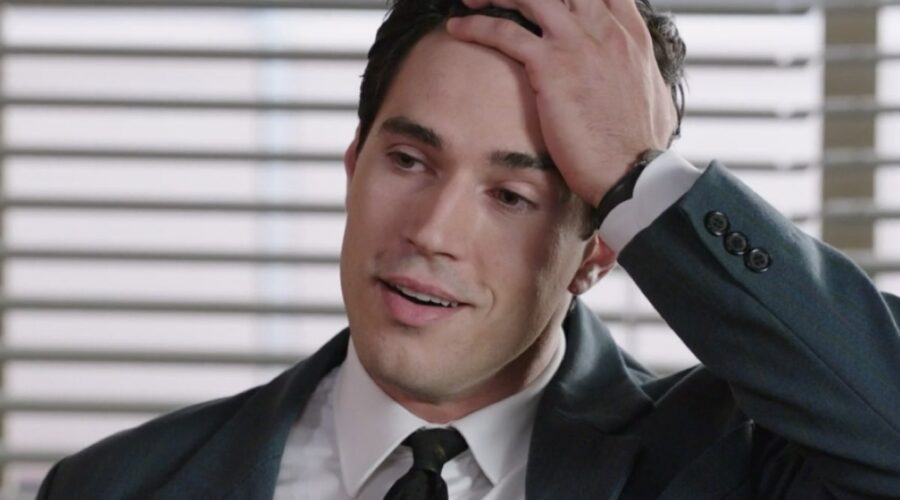 Danilo D'Agostino (Matteo Portelli) in una scena della puntata 49 de 