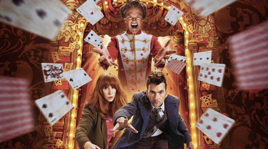 La key art di “The Giggle”, il terzo e ultimo speciale di “Doctor Who” nel 2023. Credits: BBC Studios/Bad Wolf/Disney+.