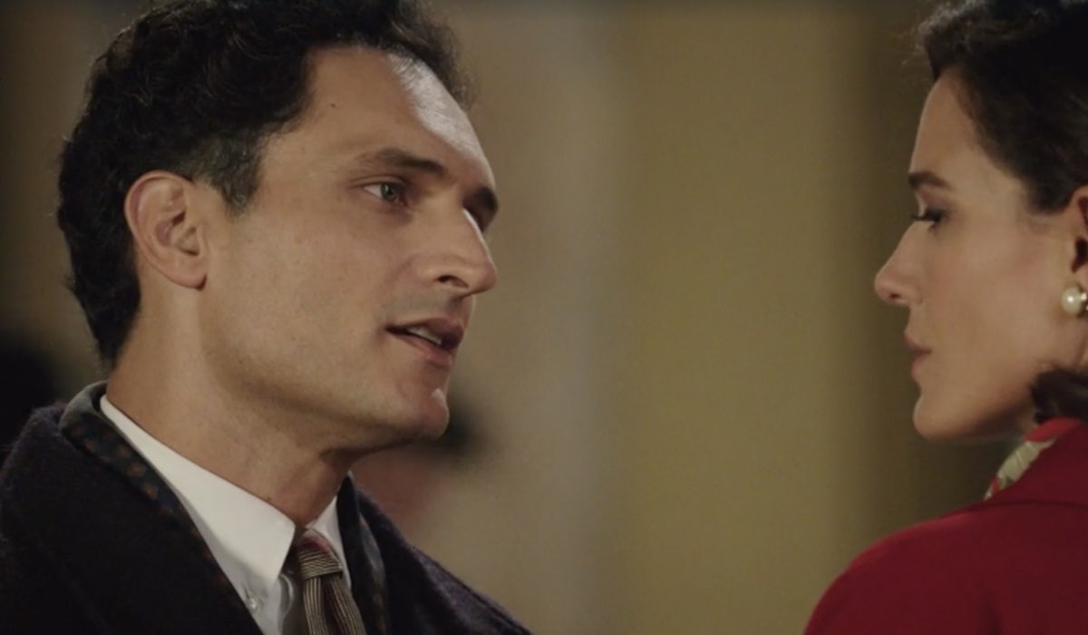 Da sinistra: Alessandro Tersigni (Vittorio Conti) e Chiara Baschetti (Matilde Frigerio Di Sant'Erasmo) in una scena della puntata 66 de 