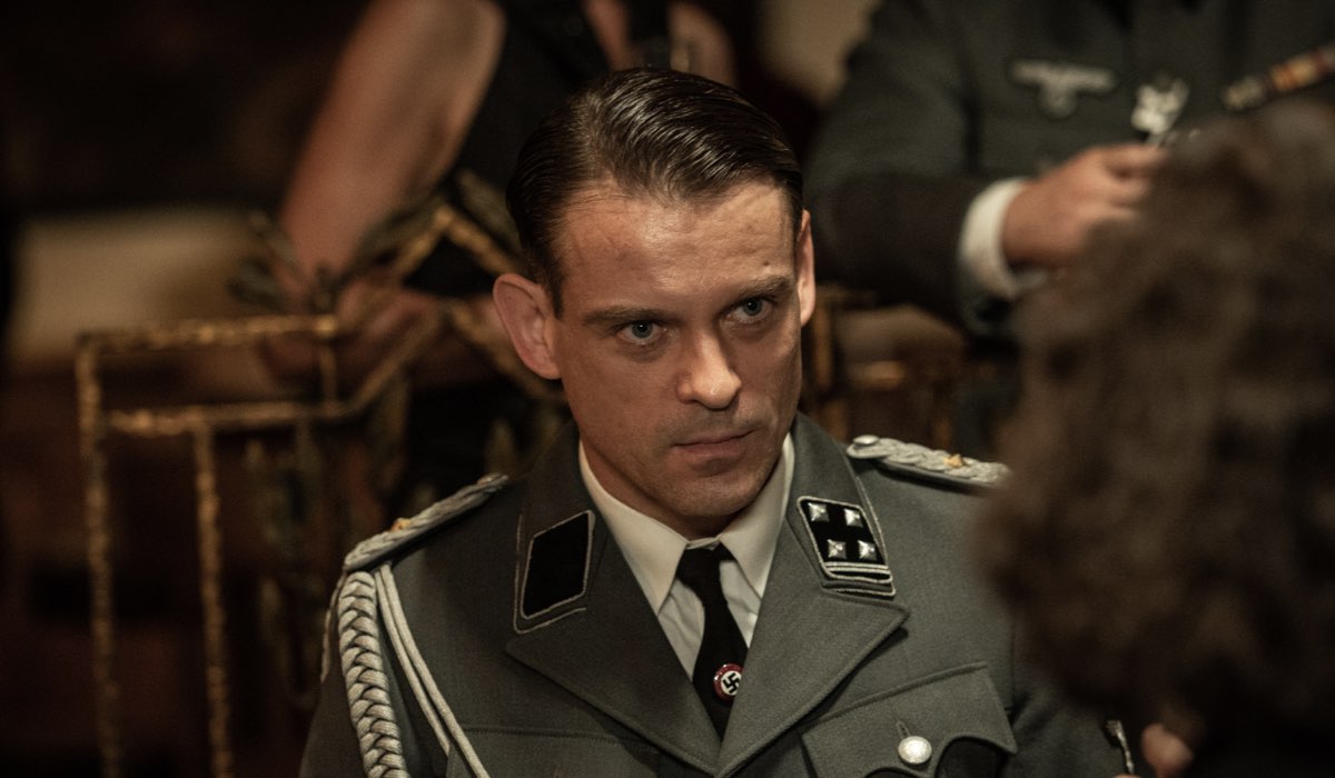 Christopher Hulsen (Eugen Dollmann) in a scene from “The Long Night - The Fall of the Duce”.  Credits: Di Benedetto / Rai.