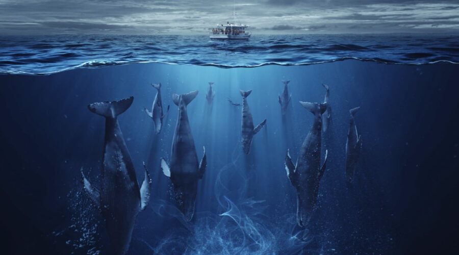 Le megattere in “The Swarm - Il Quinto Giorno”. Credits: ZDF sito ufficiale.