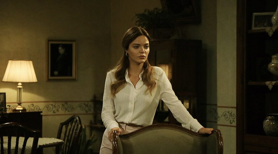 Hilal Altınbilek (Züleyha) in una scena di “Terra Amara”. Credits: RTI Mediaset.