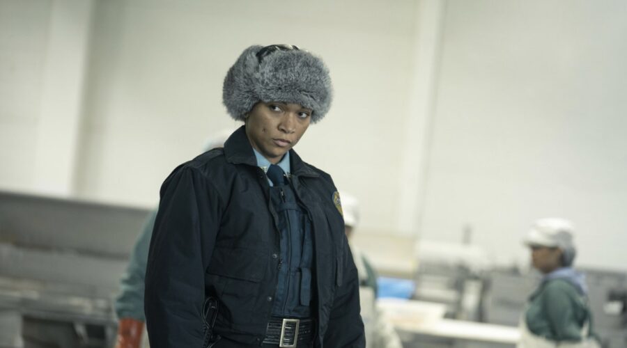 Evangeline Navarro - interpretata da Kali Reis - in un'immagine della quarta stagione “True Detective: Night Country”. Credits: Sky Italia/Hbo.