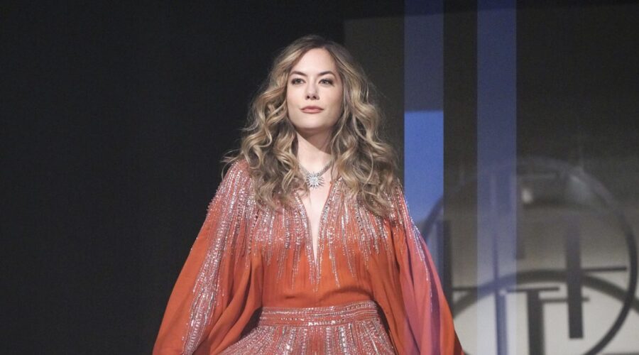 Annika Noelle (Hope Logan) in una scena di “Beautiful”. Credits: BBL Distribution/RTI Mediaset.