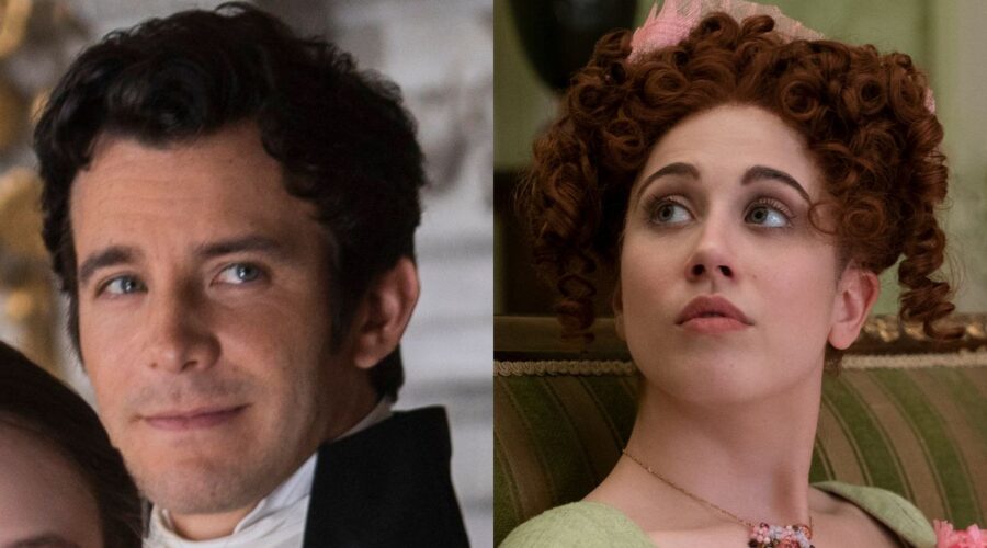 Da sinistra: Luke Thompson e Harriet Cains in “Bridgerton”. Credits: Liam Daniel/Netflix.